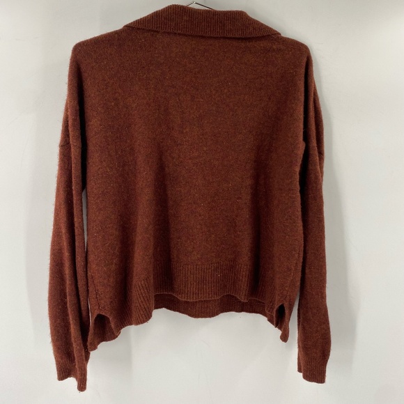 Madewell Merino Wool Blend Polo Knit Sweater Size Medium - Picture 6 of 6